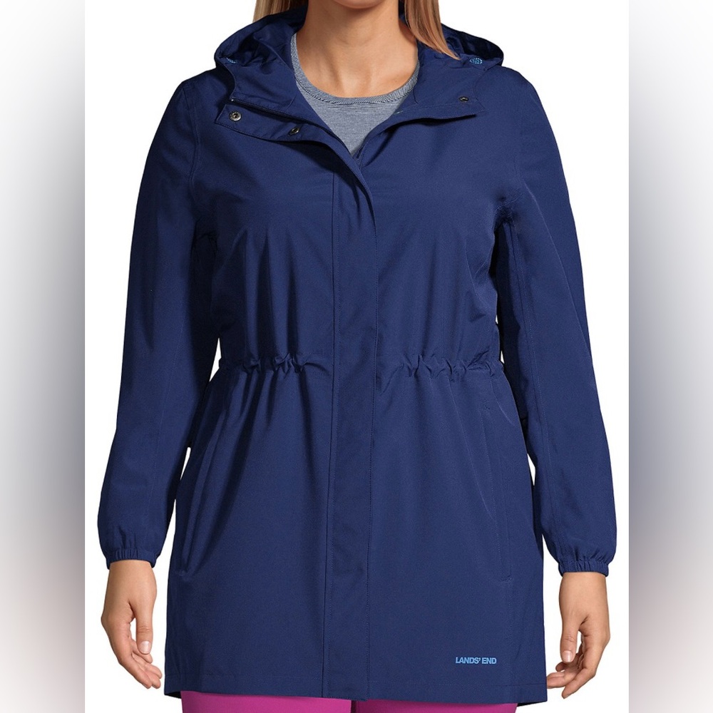 Lands' End Women's Navy Hooded Jacket